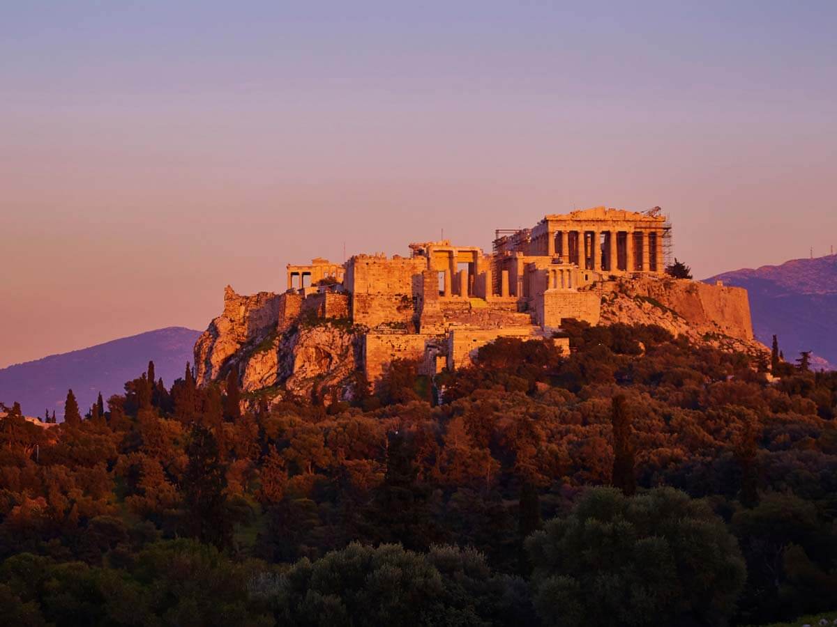 Acropolis during sunset