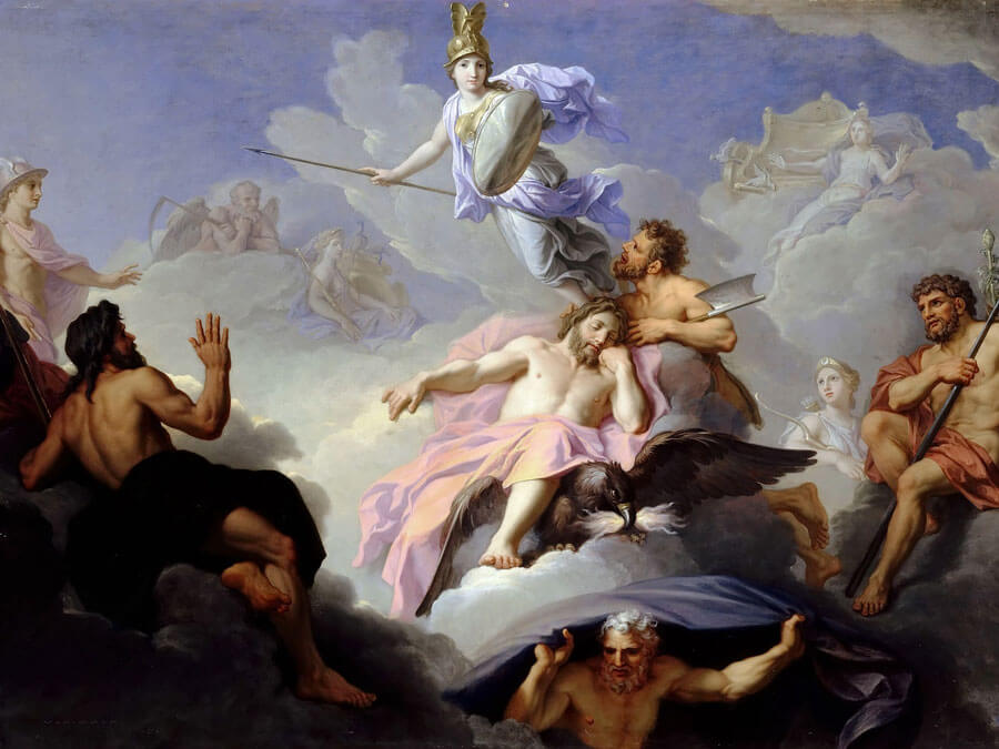 The birth of goddess Athena