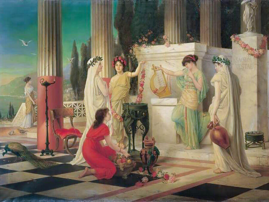 In the temple of Goddess Hestia