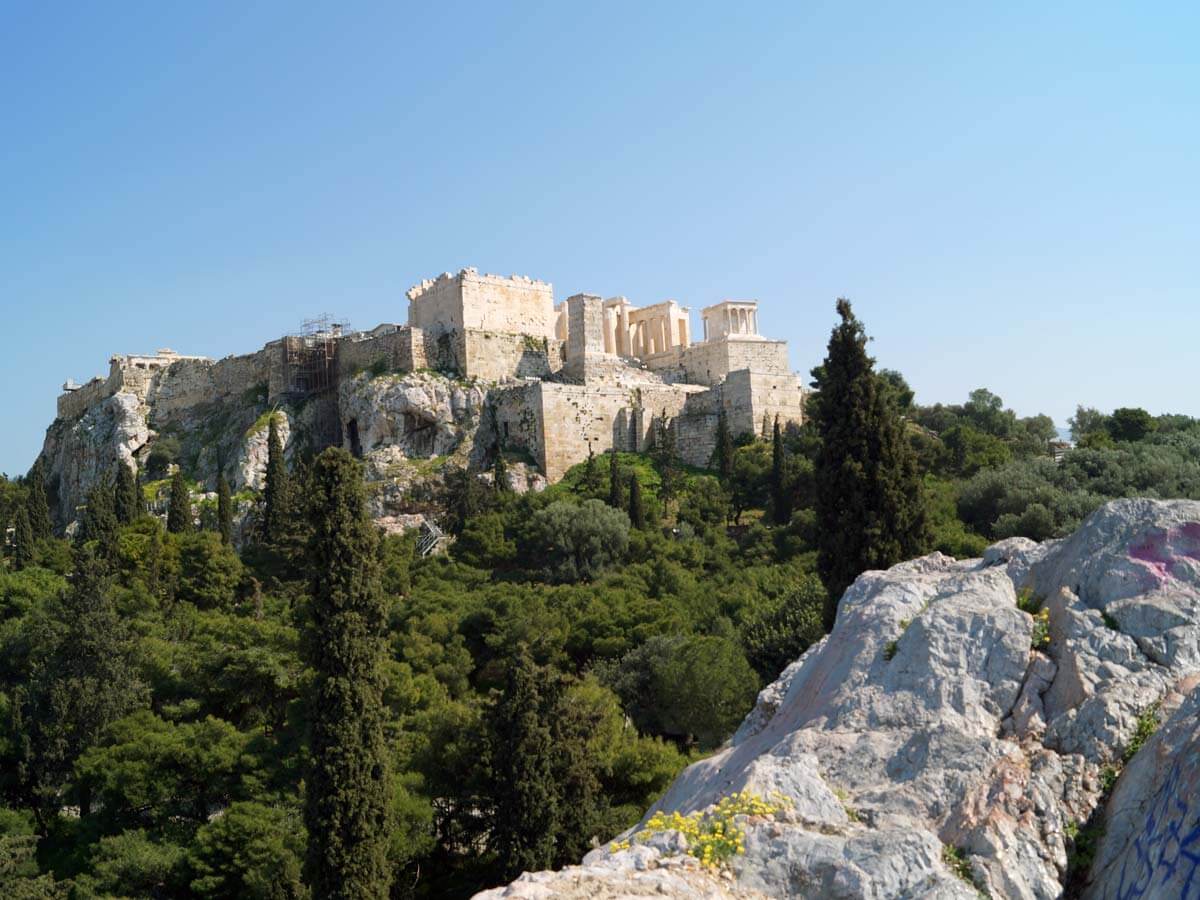 The Acropolis Hill as seen from Areopagus Hill