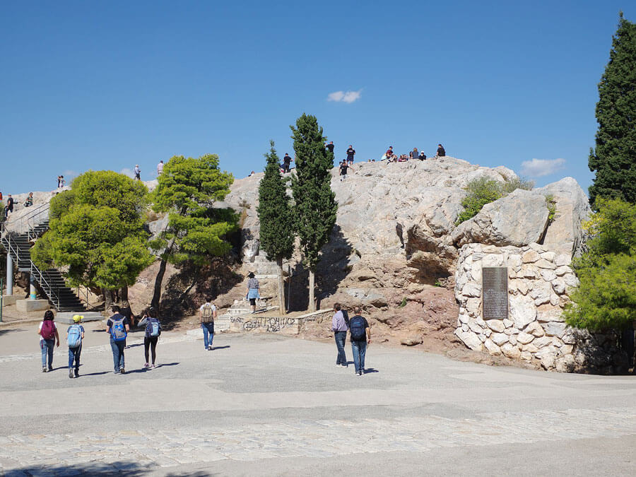 Areopagus Hill across Acropolis