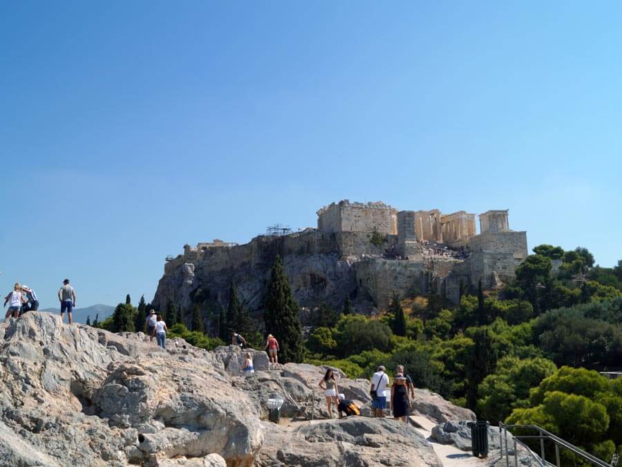 View of Acropolis from Areopagus Hill