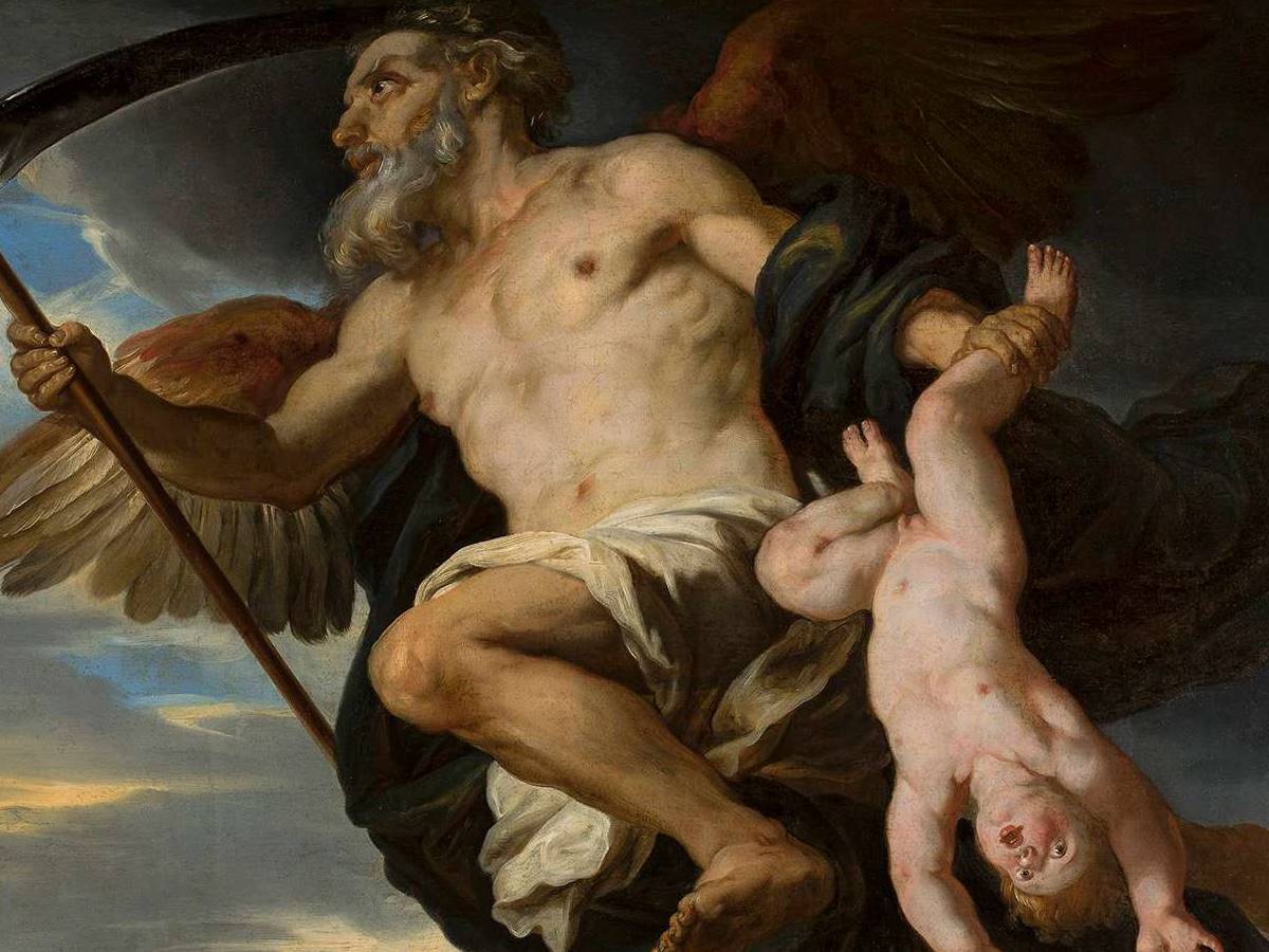 Chronos holding his child