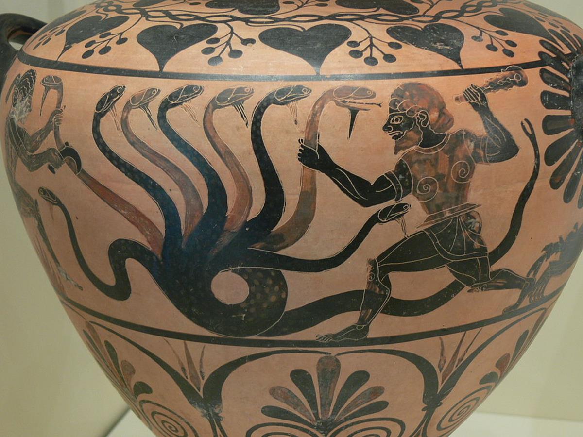 Hercules fighting with Hydra