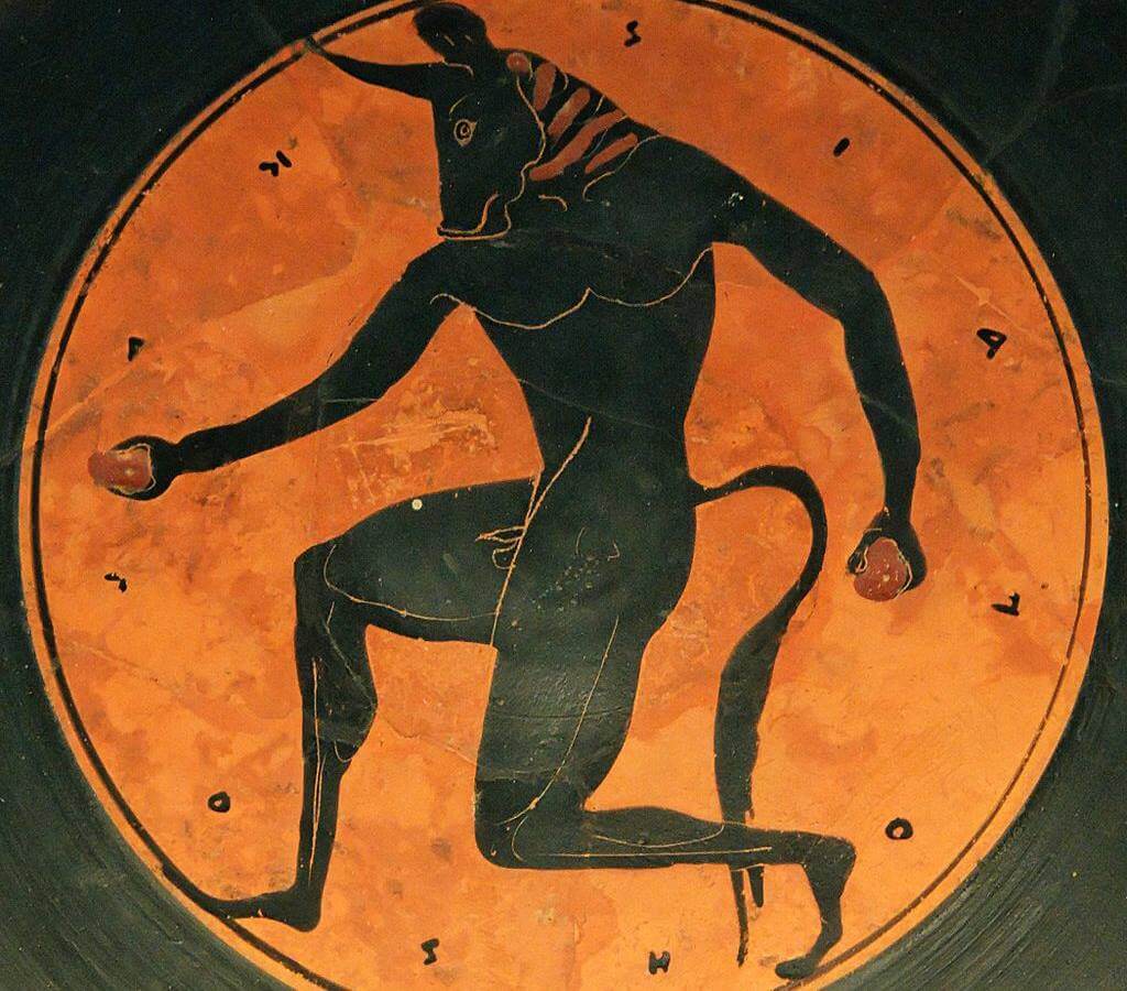 Pottery with Minotaur