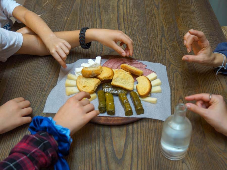 Tasting Greek food