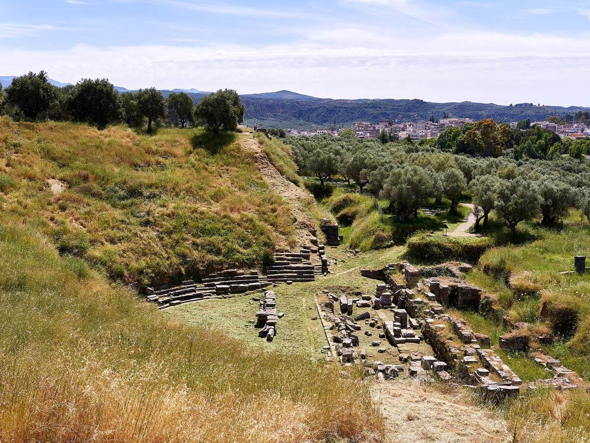 The ruins of the ancient theatre of Sparta