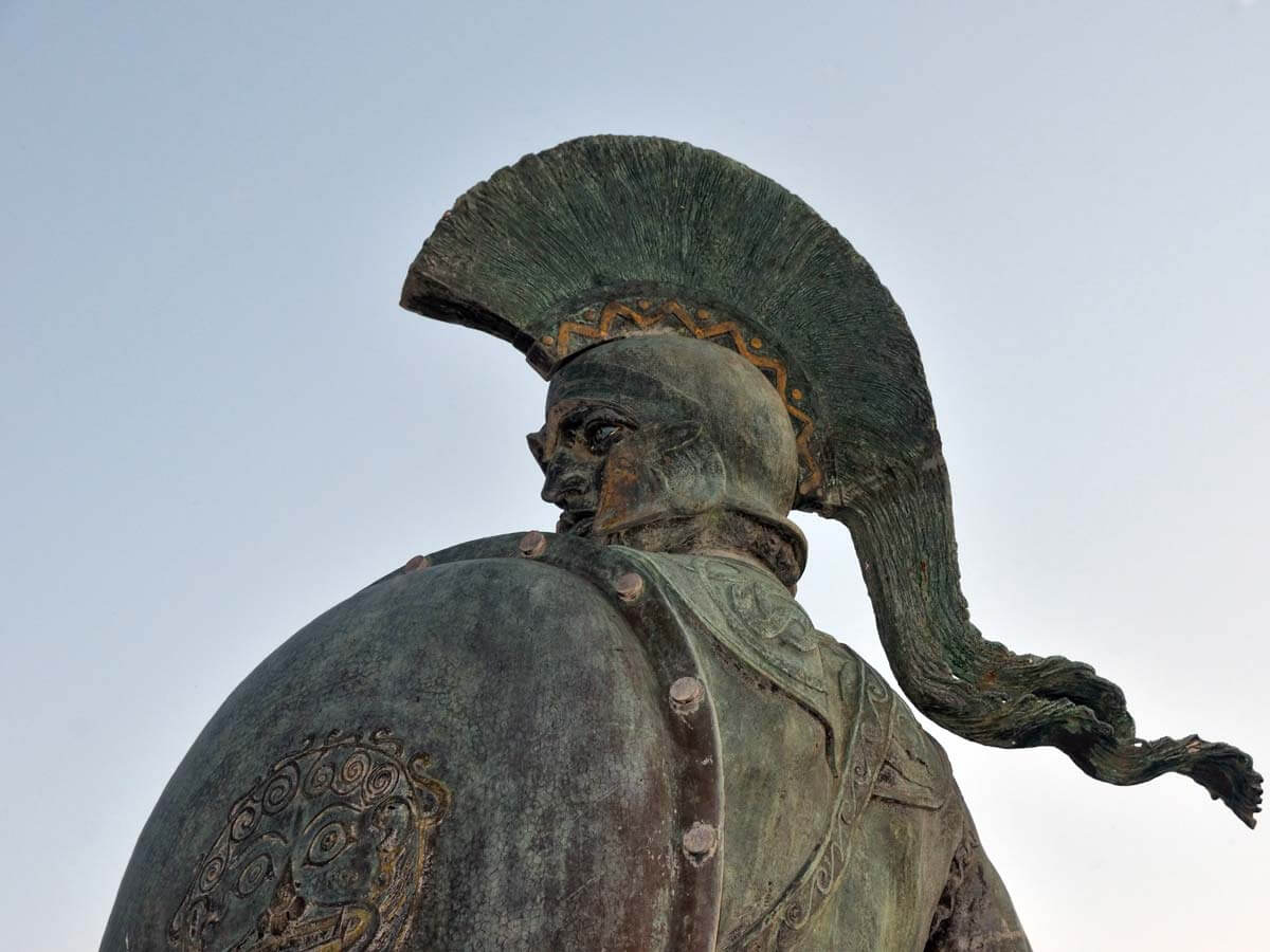 The statue of Kind Leonidas in Sparta