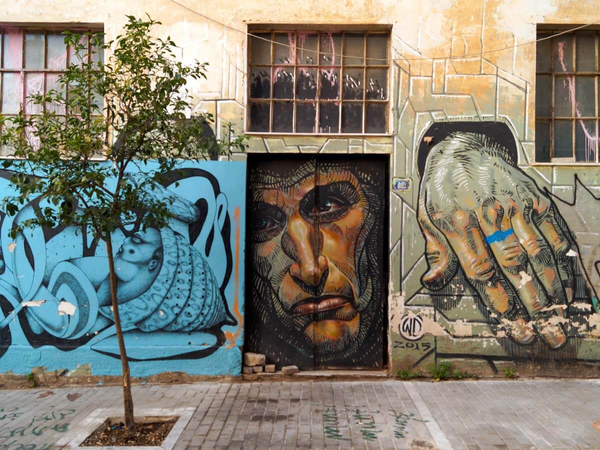 'Hope dies Last' mural by street artist WD