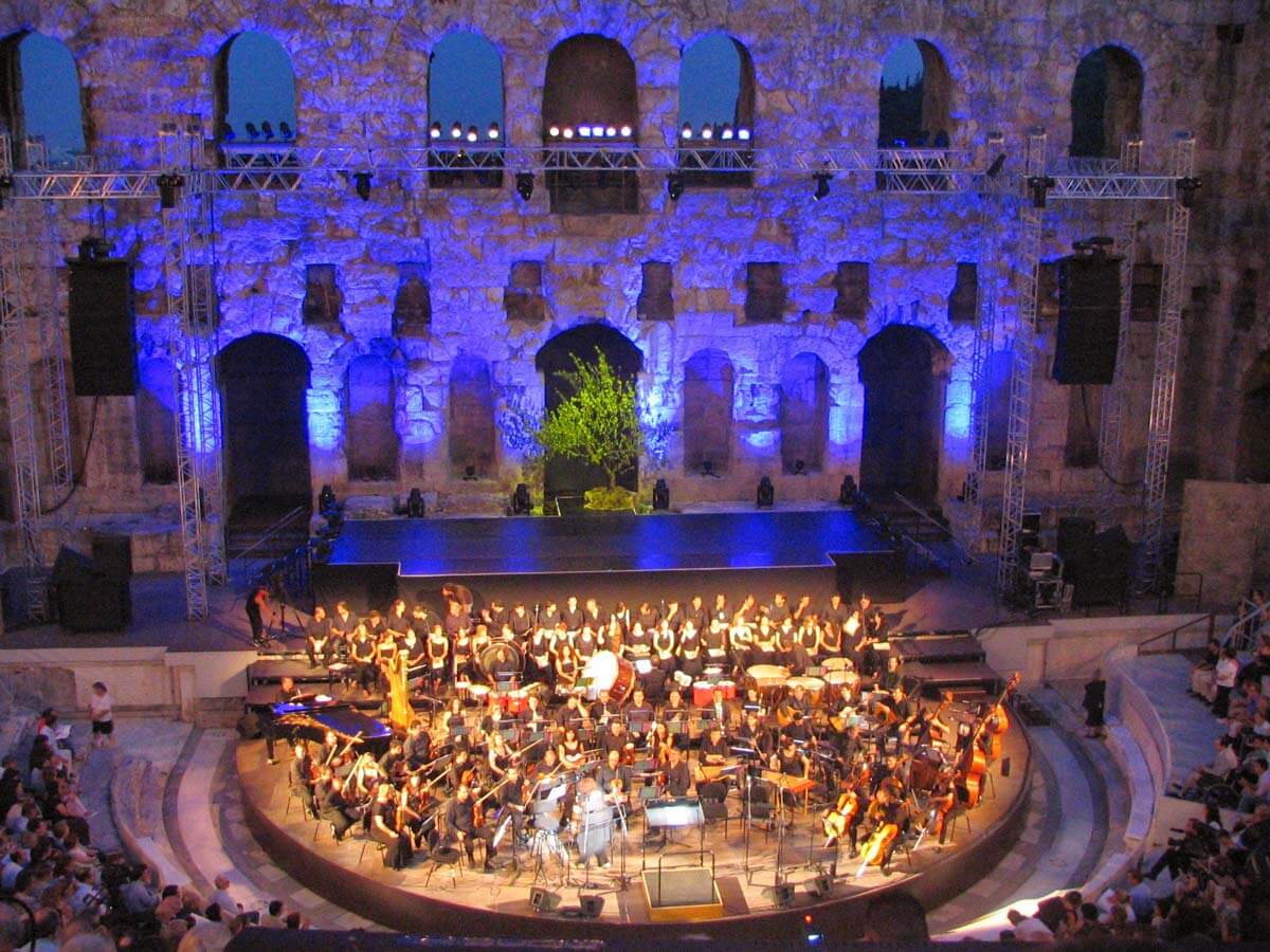 Live performance at the Odeon of Herodes Atticus