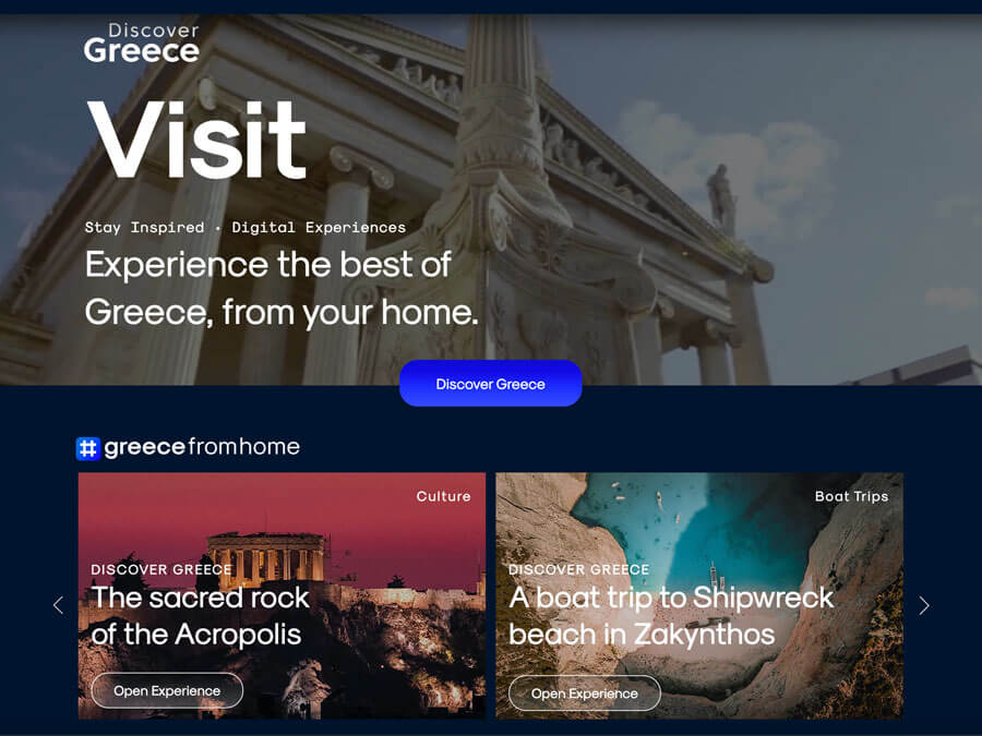 Greece From Home website